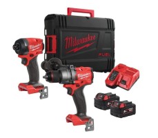 Milwaukee M18 FPP2A3-502X 18v FUEL Twin Pack with 2 x 5.0Ah Batteries, Charger and Case